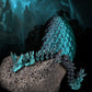 Sumland 3D Printed Dragon Eggs With Dragon Inside,Crystal Dragon Fidget Toys,Articulated 3D Dragon With 3D Dragon Eggs Black Gre