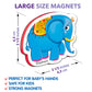 Little World Foam Fridge Magnets Set - 25 Chunky Zoo Animal Magnets for Toddlers 1-3 - Multi Color, Full Magnet Backing, Model RK93010-05