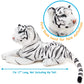 TigerHart 17 Inch White Tiger Stuffed Animal Plush - Multicolor Foam Skull