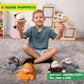 Joyin 6Pcs Kids Hand Puppet Set With Working Mouth, Toddler Animal Plush Toy Includes Elephant, Giraffe, Lion, Bear, Raccoon And Monkey For Show Theater, Birthday Gifts