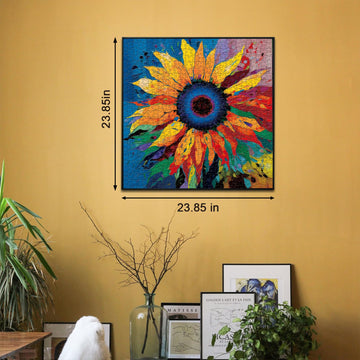 Pickforu Sunflower Puzzles For Adults 1000 Pieces, Colorful Gradient Flower Puzzle, Fine Art Jigsaw Puzzles 1000 Pieces Painting, Sunflower Floral Puzzle As Sunflower Decor