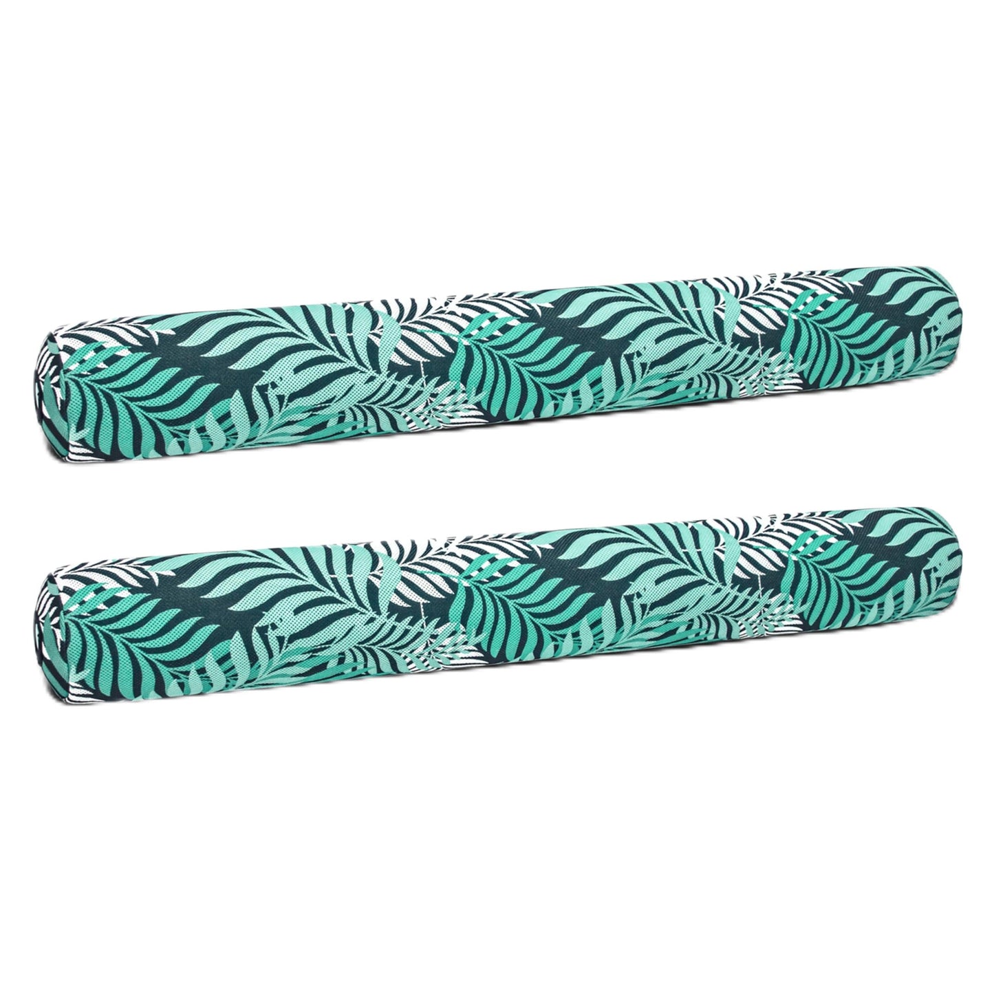 Aqua Oversized Inflatable Pool Noodle – 2 Pack – Soft Mesh Jumbo Noodle Pool Float – Teal/White Fern
