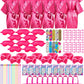 Xuhal 92 Pcs Spa Party Favors for Girls Slumber Party Supplies Kids Satin Robes Sleepover with Gift Bags for Girl Kids Birthday 