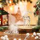 Queekay 2 Pcs Acrylic Christmas Reindeer Ornaments Clear Deer Figurine And Reindeer Table Top Decorations Holiday Table Centerpi