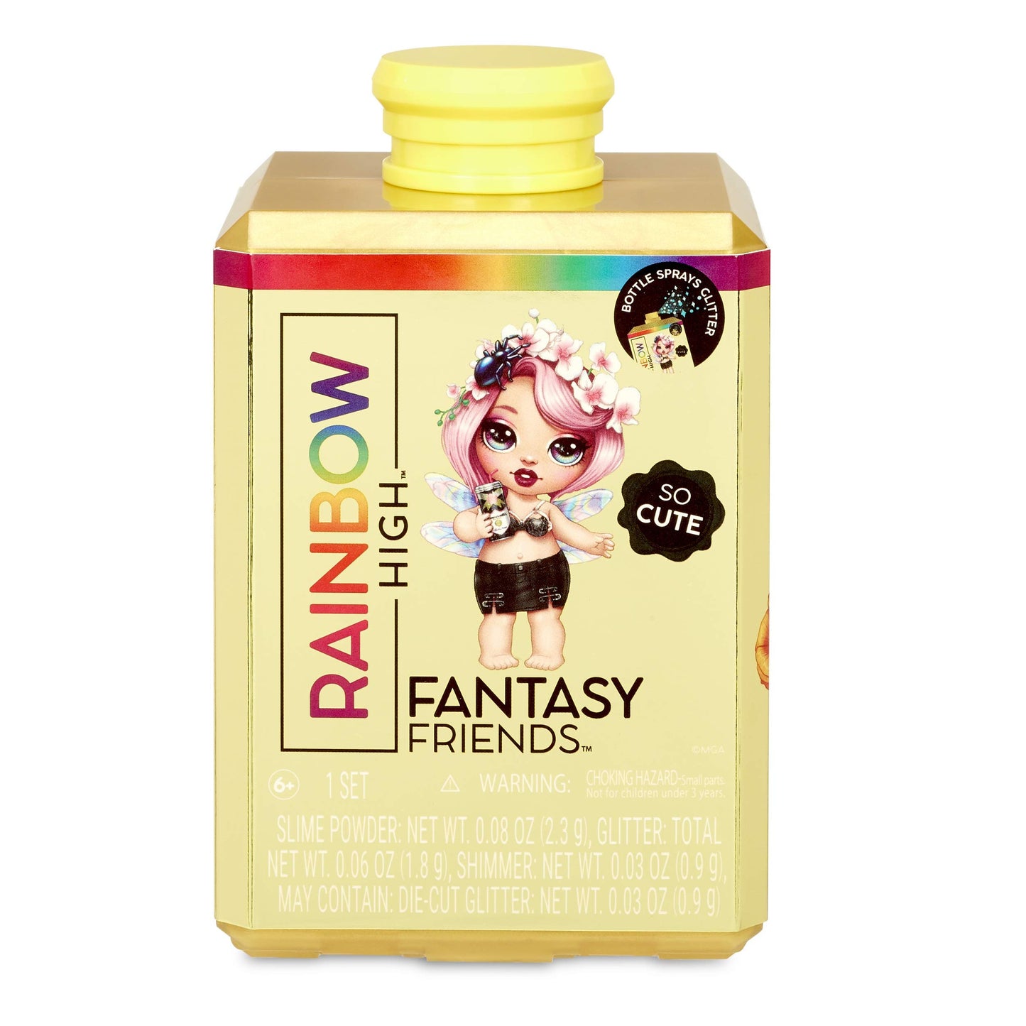 Rainbow Surprise High Fantasy Friends Series 2 – Perfume Bottle Package Really Sprays Glitter And Dolls Spit Slime
