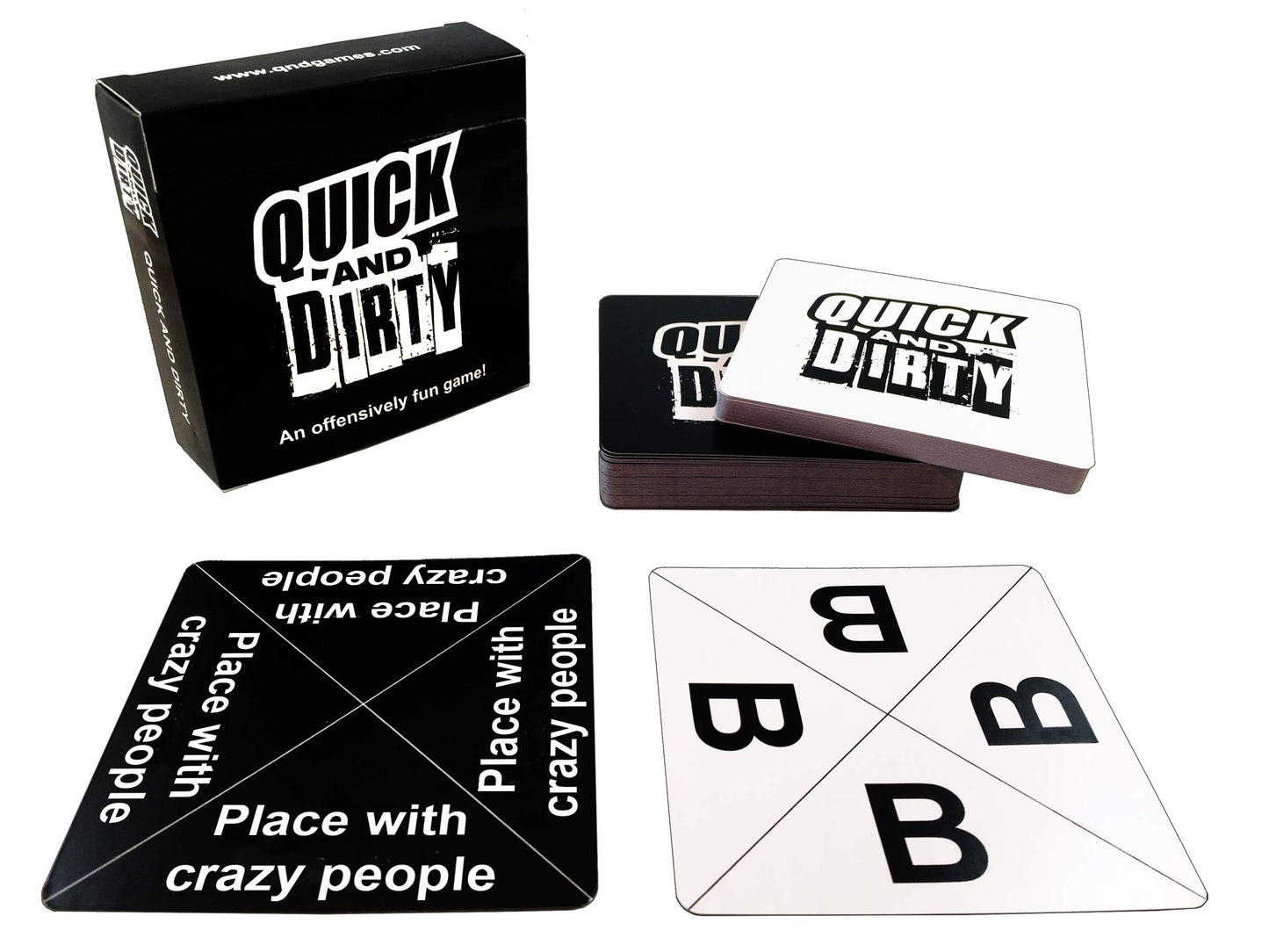 Quick And Dirty Comedy Game - Fun Social Card Game, Black, Model 25945657