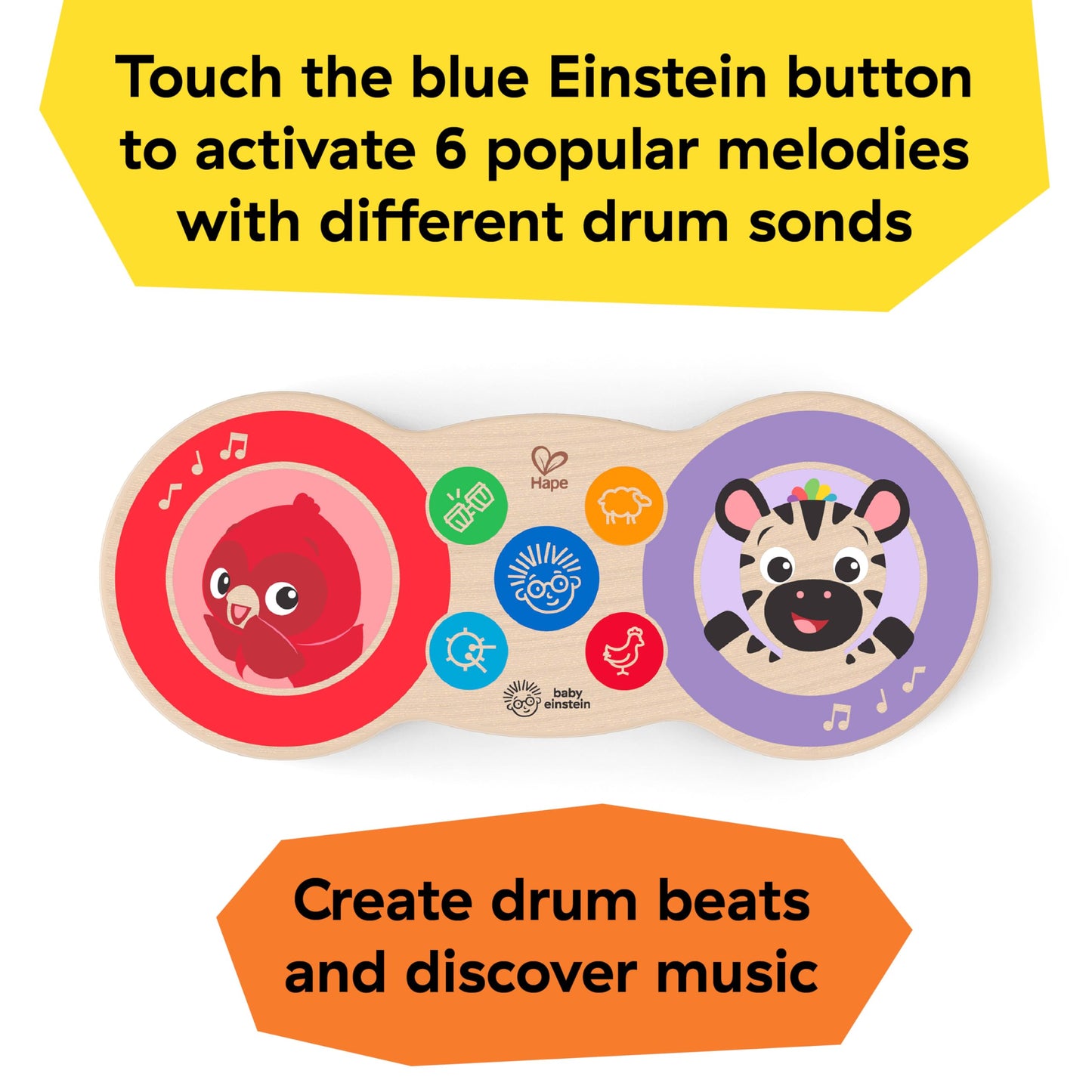 Baby Einstein Notes & Keys Magic Touch Wooden Electronic Keyboard Toddler Toy, Ages 12 Months +