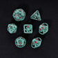 Metal Dice Set for DND and RPG - Imprisoned Dragon Core Design - Beautiful Stunning & Intricate Polyhedral Dice Set for D&D Dung