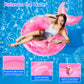 MoKo Pool Floats mature-themed with Lights  LED Lighted Pool Toys Tubes  42 Inches Mermaid Tail Pool Floaties with Cup Holder and Handles  Inflatable Swimming Pool Lights Floats for Party  Beach  Lake  Pink
