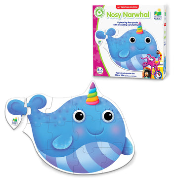 The Learning Journey: My First Big Floor Puzzle – Nosy Narwhal - Toddler Puzzles And Activities For Children Ages 2-5 Years (12 Large Pieces)