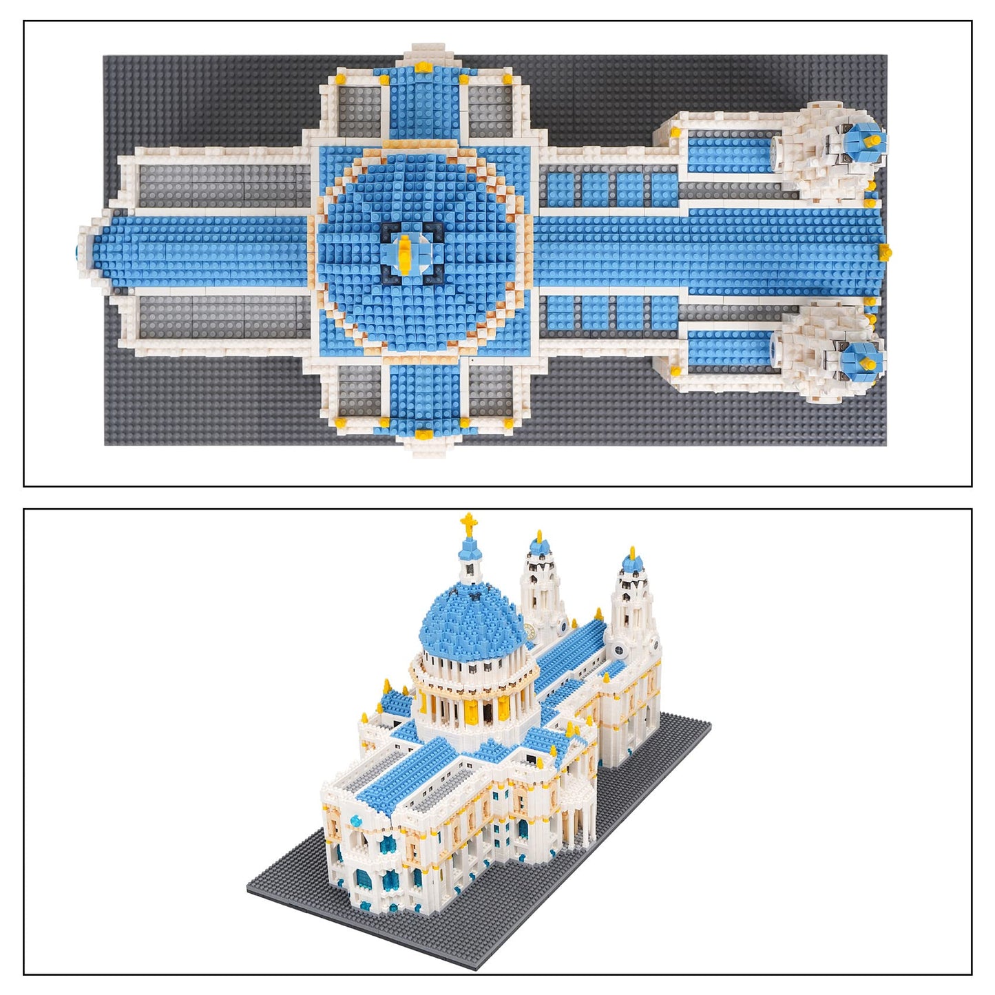 Geniteen Building Blocks Set, St Paul'S Cathedral Model Building Kit 7053 Pcs Architecture Collection Micro Mini Blocks