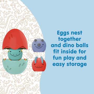 Dr. Browns CleanUp Float & Hatch Dino Eggs  Multi-Use Interactive Bath and Pool Toy for Toddlers  6m+  BPA Free