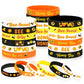 Junebrushs 42Pcs Bee Party Favors Silicone Bracelets Bee Theme Rubber Wristbands Accessories For Students Boy Girl Bee Birthday Baby Shower Party Favors Decorations Supplies(3 Designs)