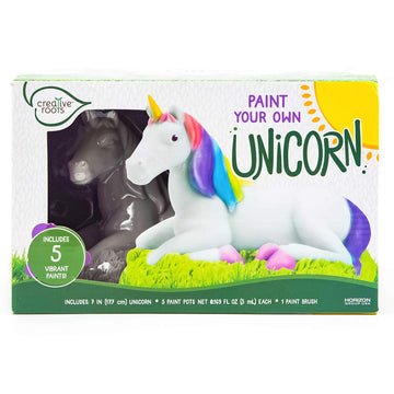 Creative Roots Paint Your Own Unicorn by Horizon Group USA, DIY Kit, Includes 5 Paint Pots & Paint Brush, Multicolor, One Size