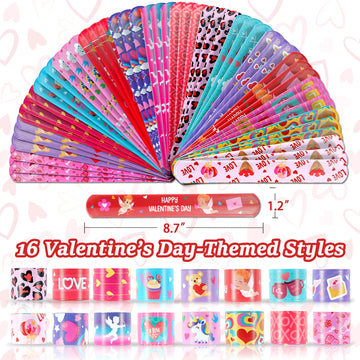 Valentine's Day Gifts for Kids Party Favors 48PC Valentine's Slap Bracelets for Kids Gifts for Students and Classes Valentine's