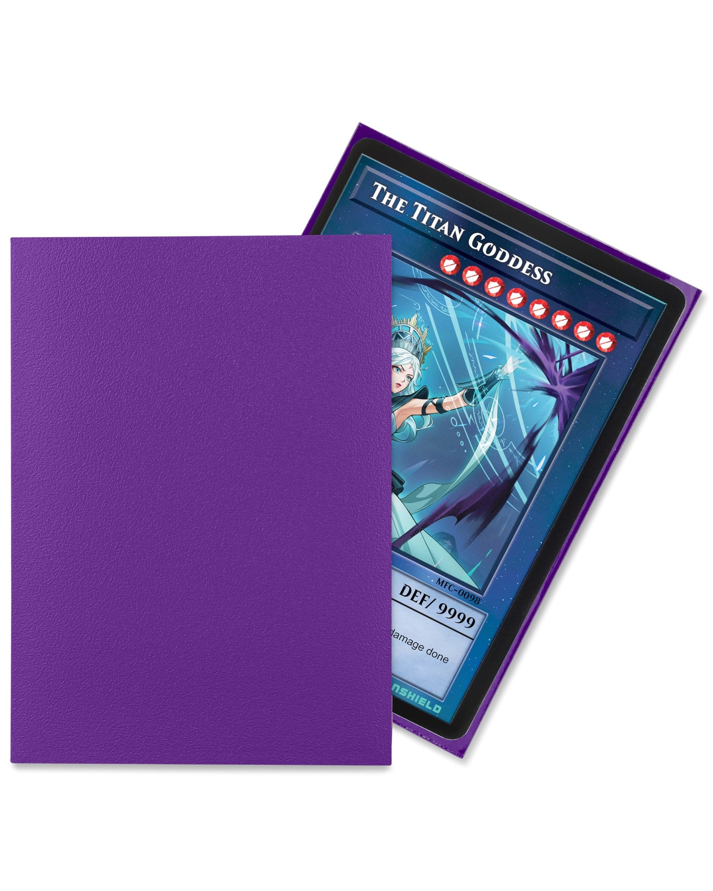 Titanshield (150 Sleeve,Purple) Small Japanese Sized Trading Card Sleeves Deck Protector For Yu-Gi-Oh, Cardfight!! Vanguard & Mo
