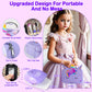 Kids Makeup Kit for Girl - 2 In 1 Kids Washable Makeup Toys & Nail Art Kit with Unicorn Cosmetic Case, Kids Play makeup for Girl
