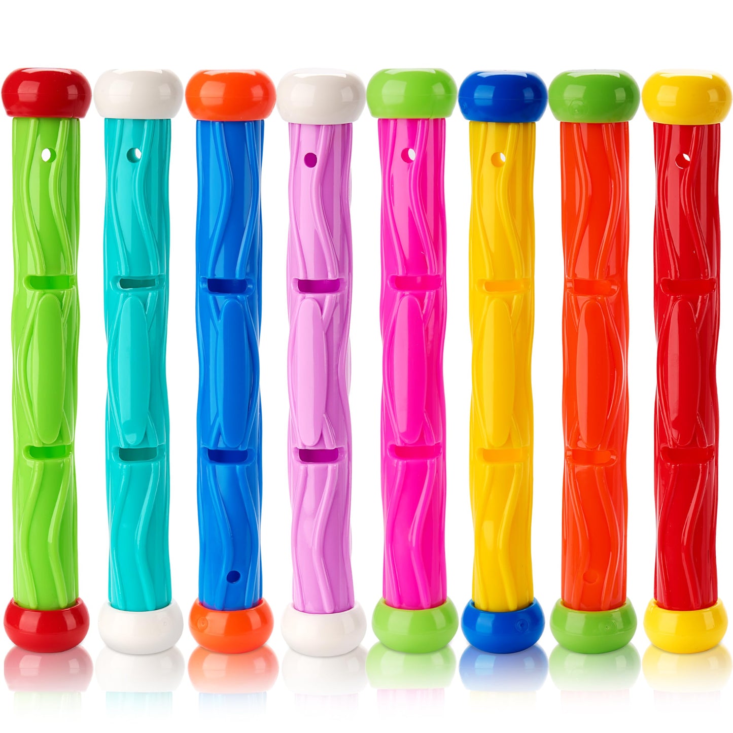 JOYIN Diving Sticks Pool Toys  8 Pcs Underwater Training Pool Dive Stick for Kids  Colorful Swimming Toy Sinking tossing Sticks for Kids Gifts Summer Swim Training Water Fun Pool Games(Sticks)
