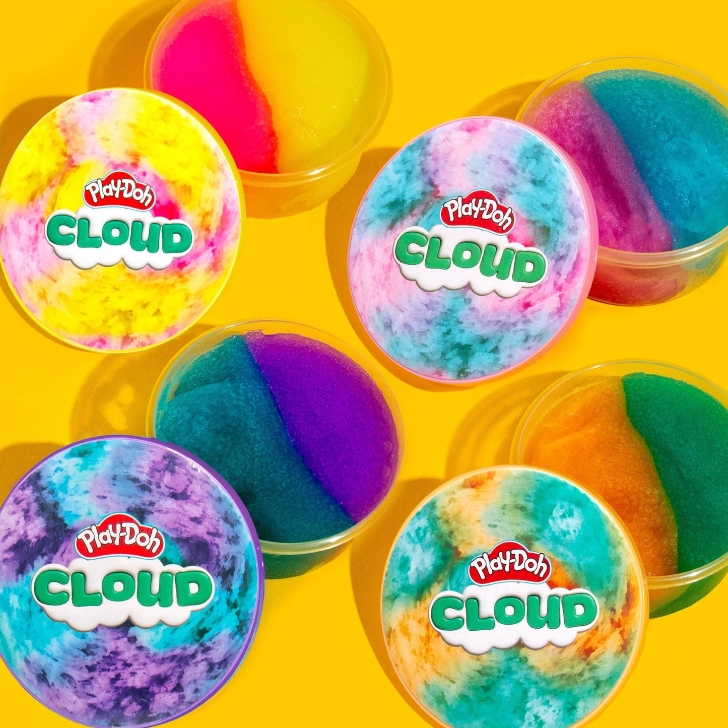 Play-Doh Scented Cloud, 4-Piece Bundle Pack, Play Doh Kit, Popular Kids Toys, Party Favors for Ages 8-12, Playdoh Compound & Bul