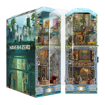 Tonecheer Diy Book Nook Kit For Adults, Wooden 3D Puzzle Bookend Diorama Bookshelf Insert Decor Fancy Books, Booknook Miniature