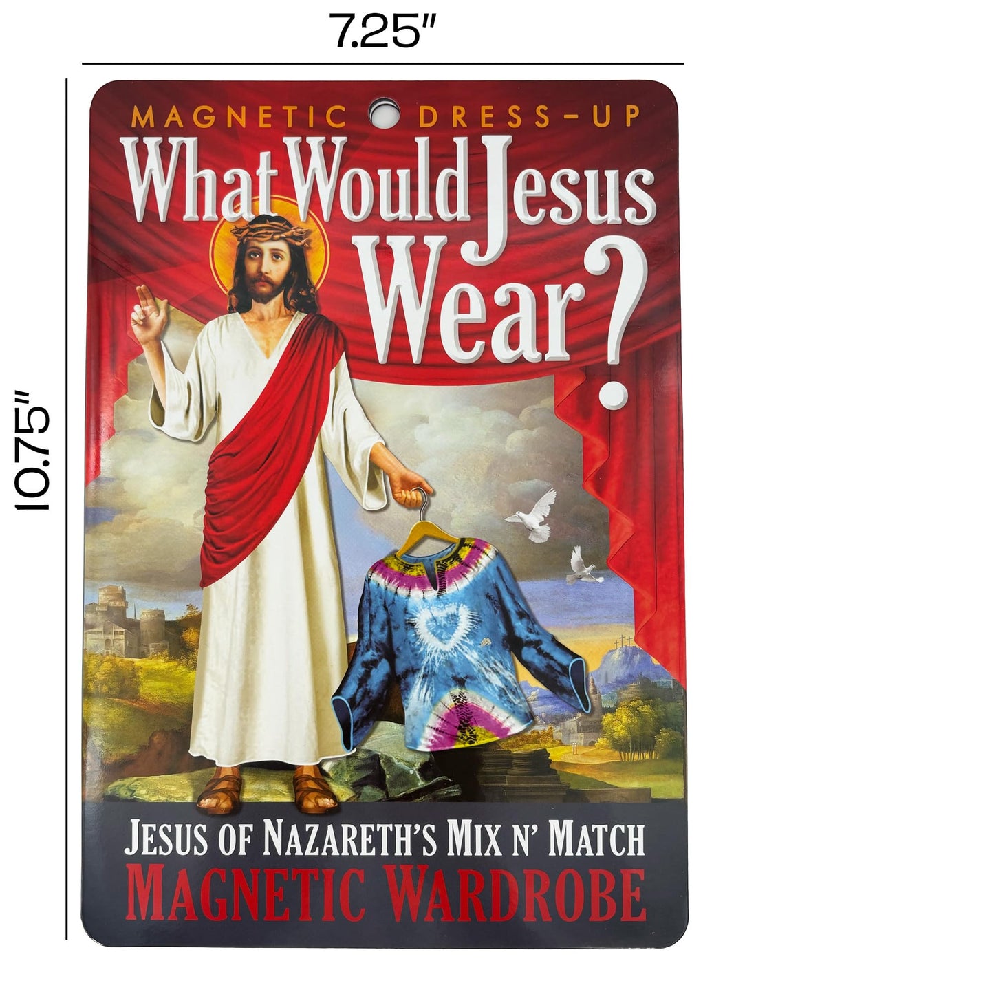 The Unemployed Philosophers Guild What Would Jesus Wear Mix and Match Magnetic Wardrobe - Dress Up Doll Play Set for Your Fridge