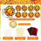 32 Sets Fall Thanksgiving Wreath Suncatchers Craft Kit DIY Window Stained Glass Effect autumn Wreath Paper Crafts Home School Cl