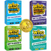Quokka Who Knows Better? - Set 4 In 1 - Family Card Trivia Game | Fun Learning & Educational Questions For Families | Suitable For Boys & Girls