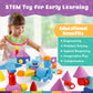 Blockaroo Magnetic Foam Bath Building Blocks - 50-Piece Trunk Set, Preschool Toys, Bathtub Toys, Sensory Toys, Engineering Toys For Kids 3-5
