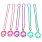 Gzyssl 12 Pcs Easter Party Beads Necklaces Colorful Easter Rabbit Medallion Beads Necklace Party Supplies