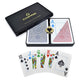 Copag 4-Color Design 100% Plastic Playing Cards, Poker Size Jumbo Index Red/Blue Double Deck Set