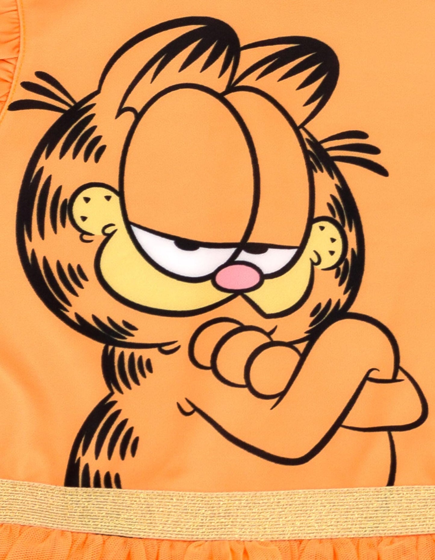Garfield Little Girls Cosplay Tulle Dress Orange 7-8