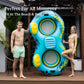 Sunrio 2025 New & Upgrade 2 Person Double River Tubes for Floating Heavy Duty Inflatable Floating Lounger enhanced Water Rafts Pool Float Above Lake and River for mature-themeds (Green-Yellow)