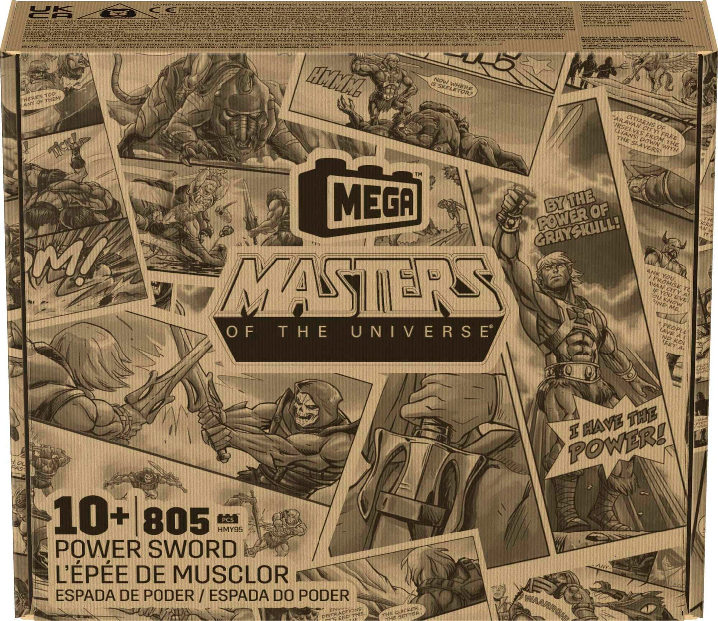 Mega Brands MEGA Masters of The Universe Building Set, 30" Power Sword, 805 Pieces, Multicolor, Adult Collectible, Model HMY95
