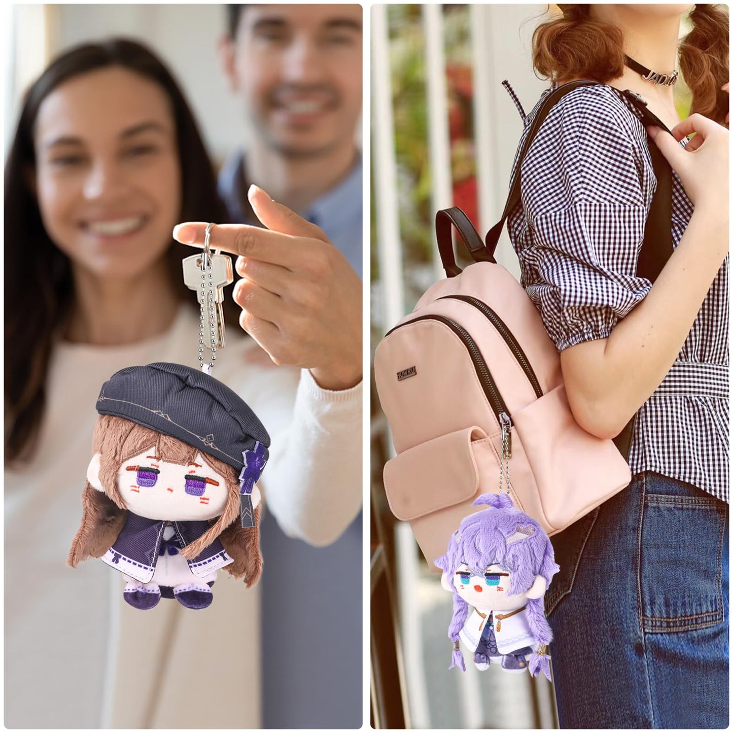 Utiehd Honkai Star Rail Plush Keychains, Cute 4-Inch Collectible Dolls - Compact Size For Bags And Keys For Fans (Jing Yuan)