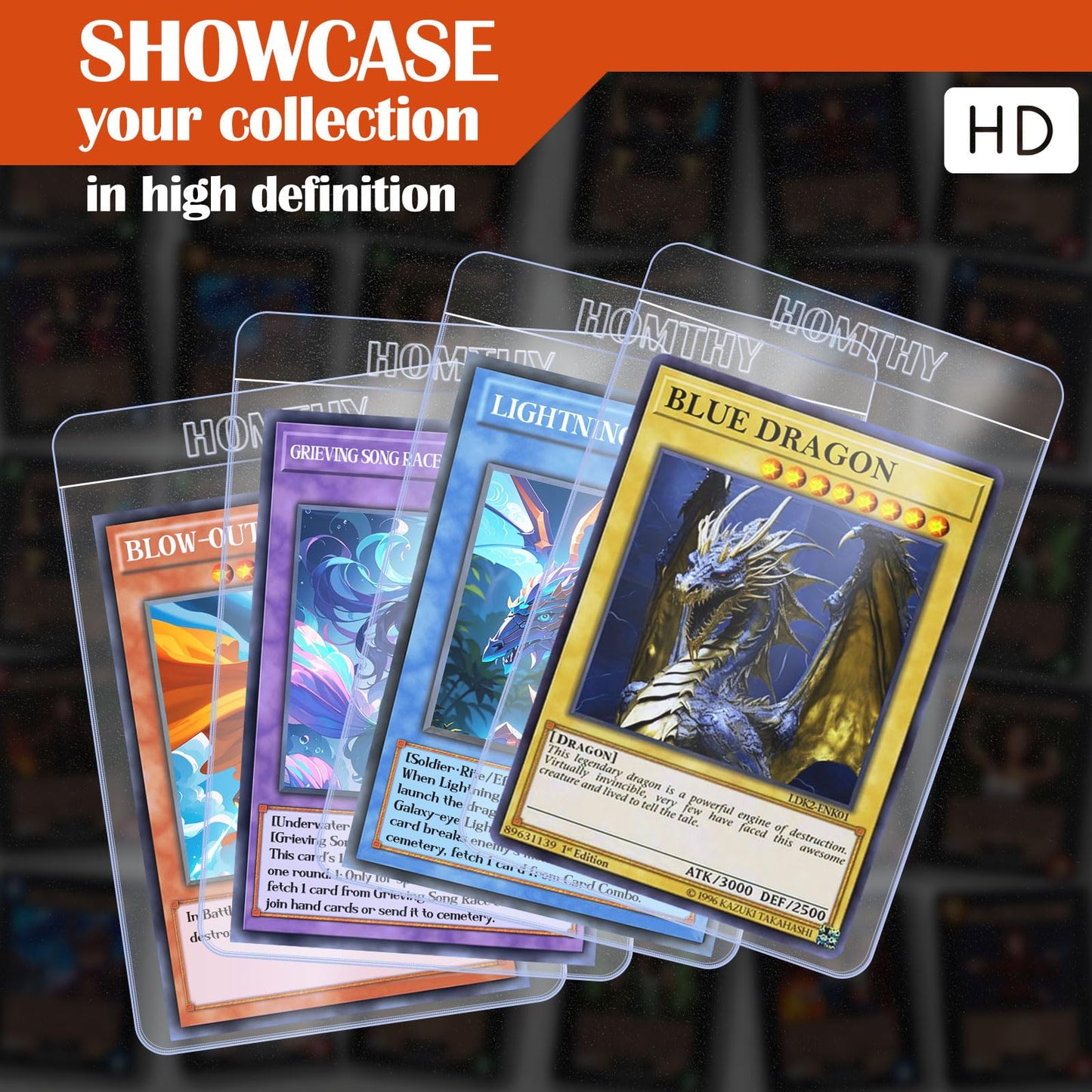 100Ct Semi Rigid Card Holders For Trading Cards, Card Sleeves With 1/2 Lip Baseball Card Protector For Psa, Bgs, Csg Graded Card