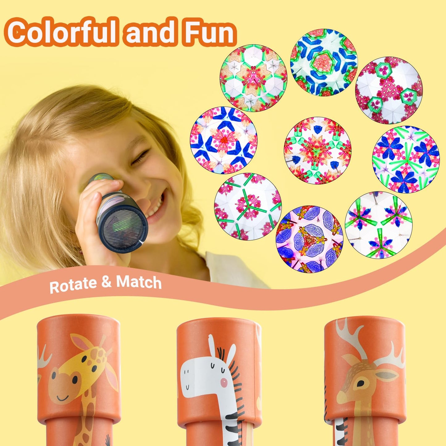 Ikeelo 12Pcs Classic Kaleidoscope - Return Gifts For Kids Birthday, Retro Educational Kaleidoscopes Toy, Party Favor, Gift Bag Filler, School Carnival Prize And Stocking Fillers
