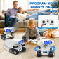 TOY Life Rechargeable Remote Control Robot Toys with Auto-Demonstration, Music & LED Eyes. Walkie Talkie Robot Toys for Kids 7 8