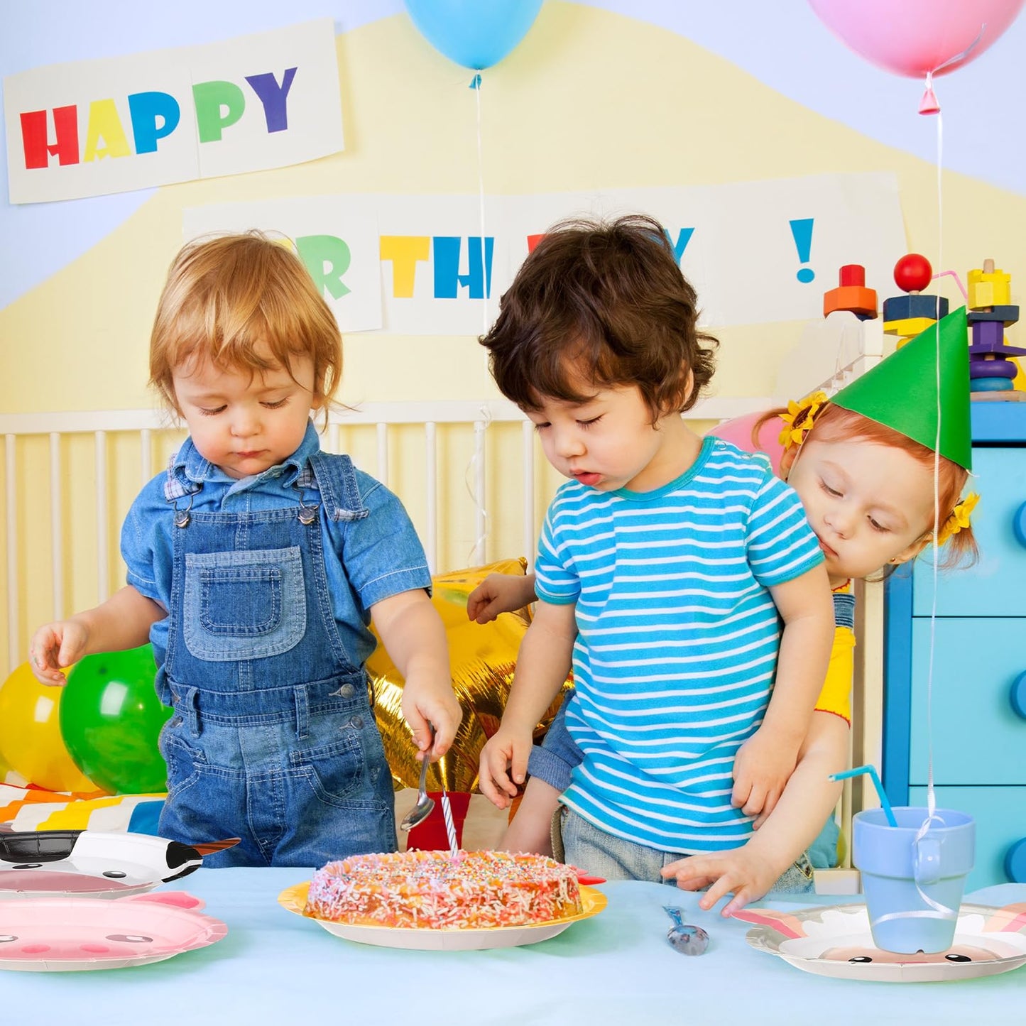 Mimorou 50 Count Farm Animal Plates Farm Barn Birthday Party Decorations Paper Plates Chicken Pig Cow Sheep Horse Barnyard Suppl