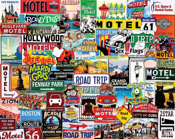 White Mountain Puzzles - Road Trip - 1000 Piece Jigsaw Puzzle For Adults - Fun Family Activity - 24''X30''