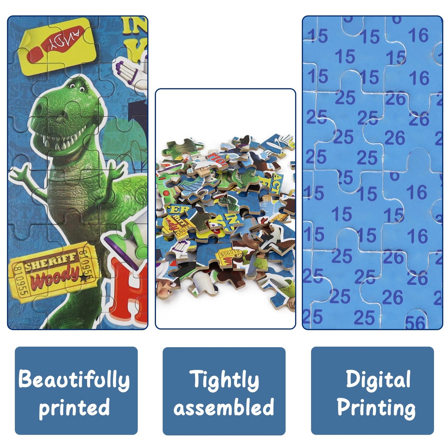 60 Piece Toy Story Puzzles In A Metal Box For Kids Ages 4-8 Jigsaw Puzzles For Girls And Boys Great Gift For Children (0683)