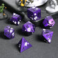 Matt Purple D&D Metal Dice, DNDND 7 PCS Heavy Metallic DND Dice Set with Grogeous Gift Case for Dungeons and Dragon Tabletop Gam