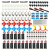 18 Set DC Motors Kit, Mini Electric Hobby Motor 3V -12V 25000 RPM Strong Magnetic with Shaft Propeller, 2 x AA Battery Holder,9V