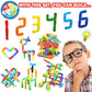 Wishalife 175 Pieces Stem Building Blocks Set, Kids Tube Locks Construction Set With Baseplate, Preschool Educational Pipe Toy Gift For Toddler Aged 3+