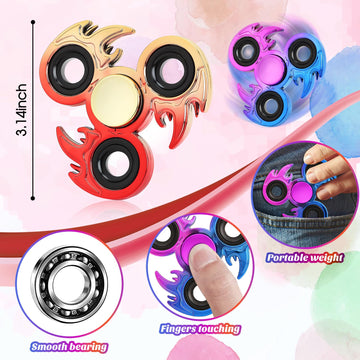 Jawhock 2 Pack Fidget Spinners, High Speed Precison Metal Hand Spinners For Focus, Streess Reduction And Boredom, Ideal For Enhancing Concentration And Killing Time