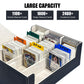 Wtvidas Mtg Card Deck Box - 2400+ Card Storage Box With 4 Supporters & 10 Colorful Dividers For Magic The Gathering Cards,Tcg De