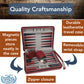 We Games Backgammon Set, Board Games For Adults - Travel Games - Magnetic With Burgundy Leatherette Backgammon Board And Carrying Strap - Travel Backgammon Sets For Adults