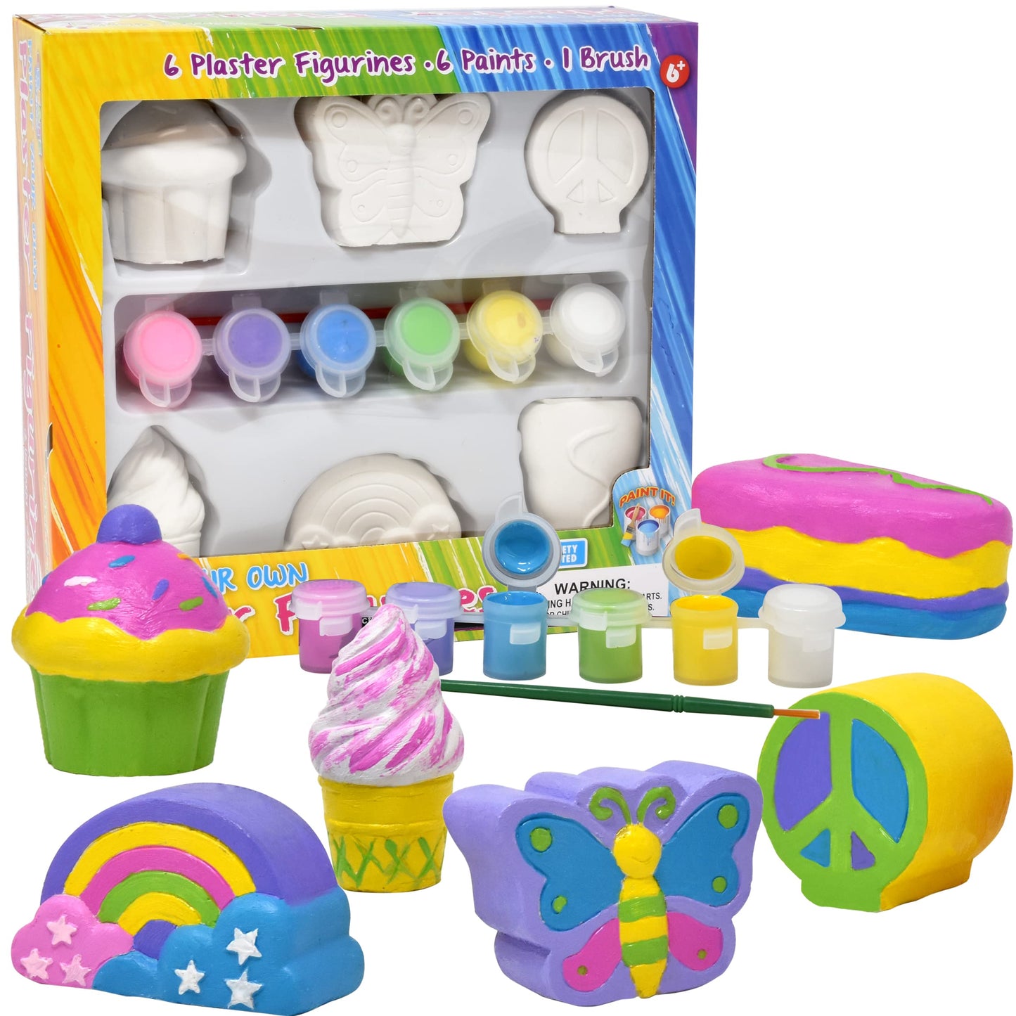 Number 1 in Gadgets Decorate Your Own Figurines, Paint Your Own Kids Set - Includes Six Figurines, Paint Brush, Six Pots of Pain