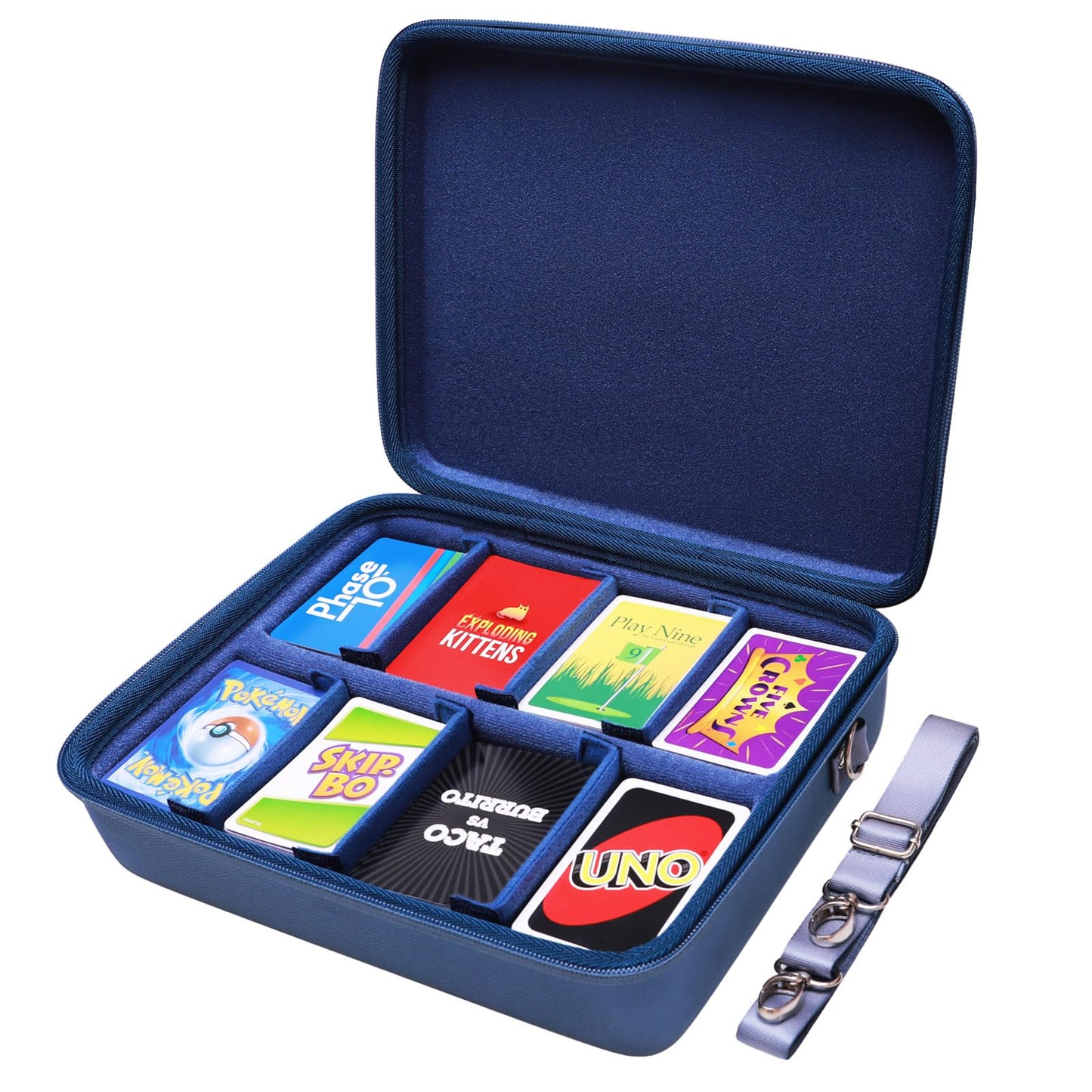 Ltgem Eva Hard Travel Game Card Case For Card Games. Fits The Main Game, All 6 Expansions Plus. Holds Up To 1600 Cards With 6 Moveable Dividers (2 Row) - Black
