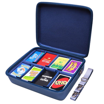Ltgem Game Card Travel Case Compatibility Taco Cat Goat Cheese Pizza/Baseball Sports Playing Card/Uno/Playing Card Against Humanity And Other Game Cards,Compatible 2500+Game Cards(Case Only)