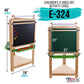 U.S. Art Supply Childrens 3-Sided Art Activity Easel with Chalkboard, Large Paper Roll, Shelf & Plastic Paint Cups